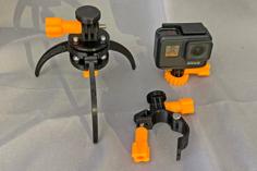 GoPro Bike And Tripod Atachment With Quick Coupling 3D Printer Model