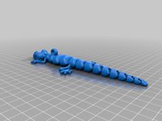 Articulated Lizard KeyChain 3D Printer Model