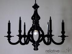 Laser Cut Wooden Chandelier Lamp