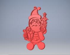 Santa & Gingerbread Man 3D Printer Model