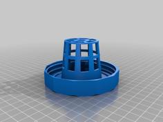 Mason Jar Lid With Built In Net Pot 3D Printer Model