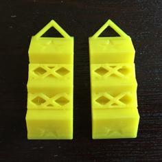 Three Triangles Earrings 3D Printer Model