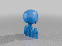 Quarter Scale Spooky Skeleton Kid Bust Sculpture MineeForm FDM 3D Print STL File 3D Printer Model