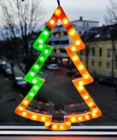 Christmastree Window Light LED – Weihnachtsbaum Fensterbild WLED Neopixel 3D Printer Model