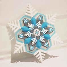 Snowflake Wall Decor 3D Printer Model