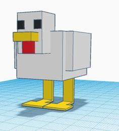 Minecraft Chicken 3D Printer Model