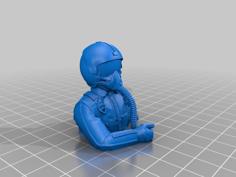 Fighter Pilot For Freewing 64mm F-14 Tomcat 3D Printer Model