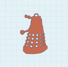 Dalek Silhouette Keychain 3D Printer Model