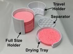 Make-Up Sponge Holder And Travel Kit 3D Printer Model