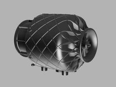 Metal Printable Working Turbojet Engine 3D Printer Model