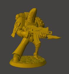 Veteran Banana Space Knight In Power Armour 3D Printer Model