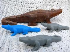 Alligator Wood Carving 3D Printer Model