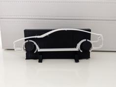 Aston Martin Rapide Outline Sideview Display 3D Printer Model