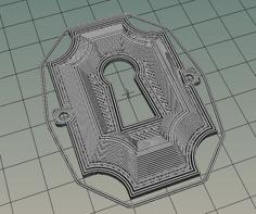 Escutcheon Keyhole Plate 20 3D Printer Model