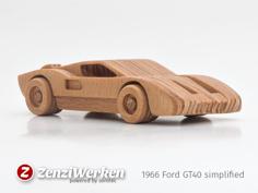 Laser Cut 1966 Ford GT40 Simplified Cnc/laser