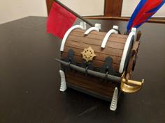 Ixalan-themed Pirate Chest Deck Box 3D Printer Model