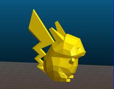 Pikachu Pokemon (low Poly Fat Ver.) 3D Printer Model