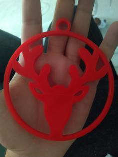 Reindeer Christmas Ornament 3D Printer Model