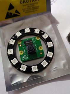 Raspberry Pi CAM V2.1 + 12 LED Ring Cover 3D Printer Model