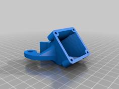 Lulzbot Mini 40mmX40mmX10mm High Temperature Fan Mount 3D Printer Model