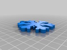 Snow Flake Ornament 3D Printer Model