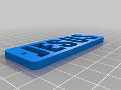 Jesus – Keychain / Dual Color Option 3D Printer Model