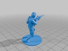 Soldier With M4, Printable 3D Printer Model