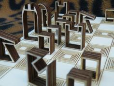 Laser Cut Silhouette Chess Set