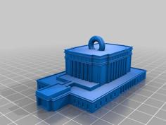 Mesa Temple Christmas Ornament 3D Printer Model