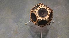 Laser Cut Sputnik 17: Dodecahedron Loudspeakers