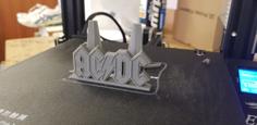 ACDC Logo Record Sleeve Holder 3D Printer Model