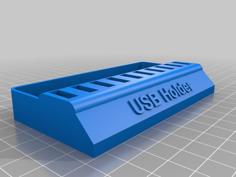 USB Holder With Storage Box 3D Printer Model