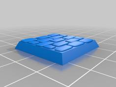 25mm Base Square With Cobblestone Texture 3D Printer Model