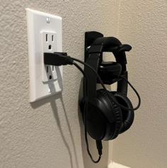 Headphone Holder – Wall Mount 3D Printer Model