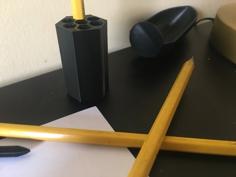 Low-Profile Honeycomb Pencil Holder 3D Printer Model