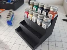 Tiered Paint Holder – Testor 0.25floz Brand 3D Printer Model