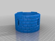 Round Tower W/ Open Doors 3D Printer Model