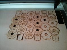 Lasercut Settlers Of Catan Board As DXF