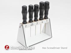 Laser Cut Hex ScrewDriver Stand Cnc