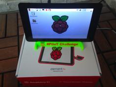 Raspberry Pi 7 Inch Touch Screen Stand 3D Printer Model