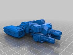 Enhanced Spaceship 3D Printer Model