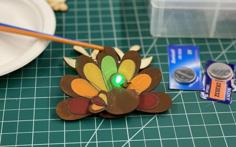 Laser Cut Light-up Turkey Pins