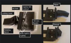 Picatinny Rail Attatchment Lever Quick Release 3D Printer Model