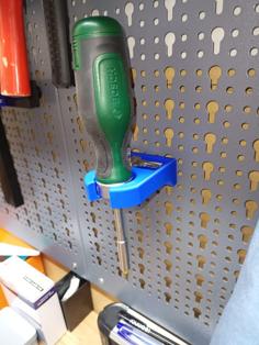 Bosch Ratchet Screwdriver Holder For Küpper Pegboard 3D Printer Model