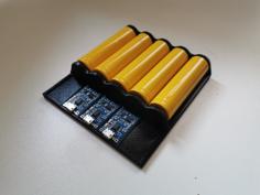 18650 5x Battery Charger With TP4056 Slot 3D Printer Model