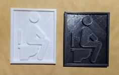 Toilet Sign 3D Printer Model