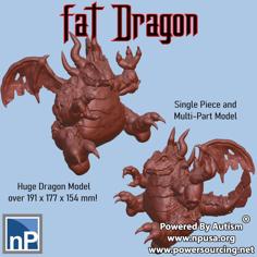 Giant Fat Dragon 3D Printer Model