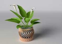 Plant Pot Curvature 3D Printer Model