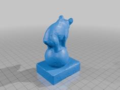 Bear Staue Scan 3D Printer Model