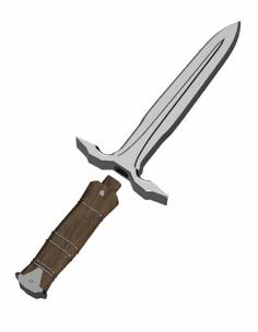 Skyrim Iron Dagger 3D Printer Model